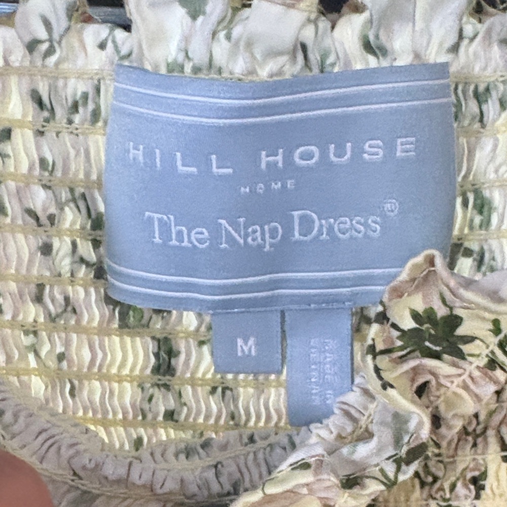 Hill House Mini Floral Sundress in Cream and Green - Picture 2 of 15